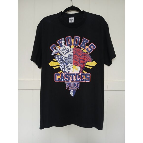 Crooks & Castles Manny Pacquiao T Shirt Mens XL Black Cotton Filipino Pacman - Picture 1 of 10